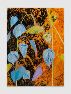 High contrast and saturated painting of flowers by Paul Heyer