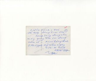Lithograph of a transcript in Vietnamese