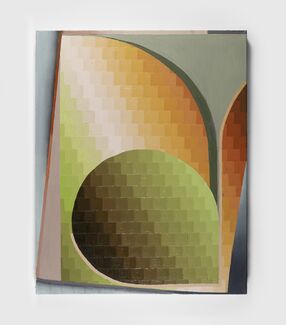 Earth-toned, abstract and geometric painting by Michael Cuadrado Gonzalez. 