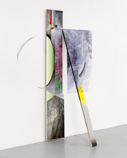 Saturated, abstract and geometric colored painting and installation by Michael Cuadrado Gonzalez. 
