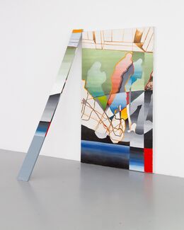 Saturated, abstract and geometric colored painting and installation by Michael Cuadrado Gonzalez. 