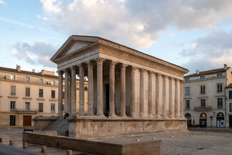 Maison Carree of Nimes during the day, photographed by John Smagner. 