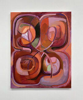 Painting by Kaylee Wyant of organic, abstract shapes and colors.