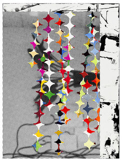 Colorful print by Dan Devening. 