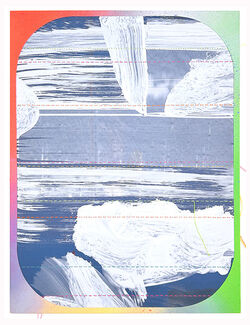 Colorful painting by Dan Devening.