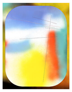 Colorful painting by Dan Devening.