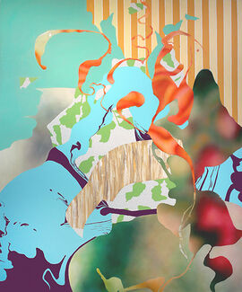 Colorful abstract painting by David Lozano.