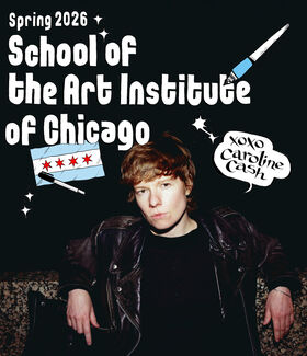 Spring 2026 SAIC Magazine cover featuring Caroline Cash. 
