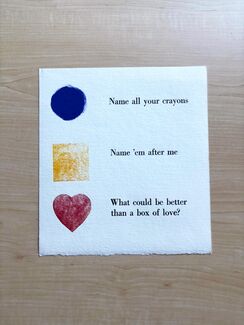 An example of student work produced in SAIC's Letterpress Broadside Editions course.