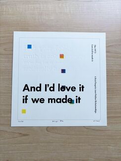 An example of student work produced in SAIC's Letterpress Broadside Editions course.