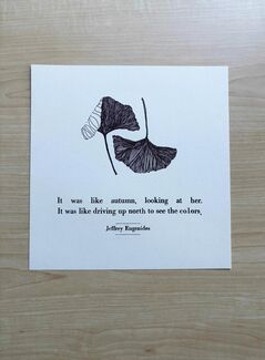 An example of student work produced in SAIC's Letterpress Broadside Editions course.