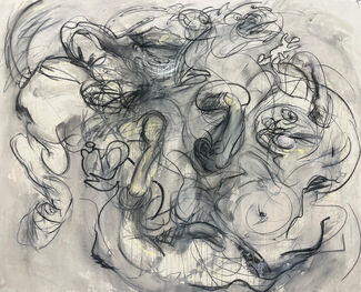 A painting in gray tones by Matias Brimmer.