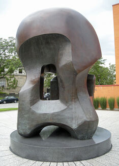 Bronze nuclear energy sculpture