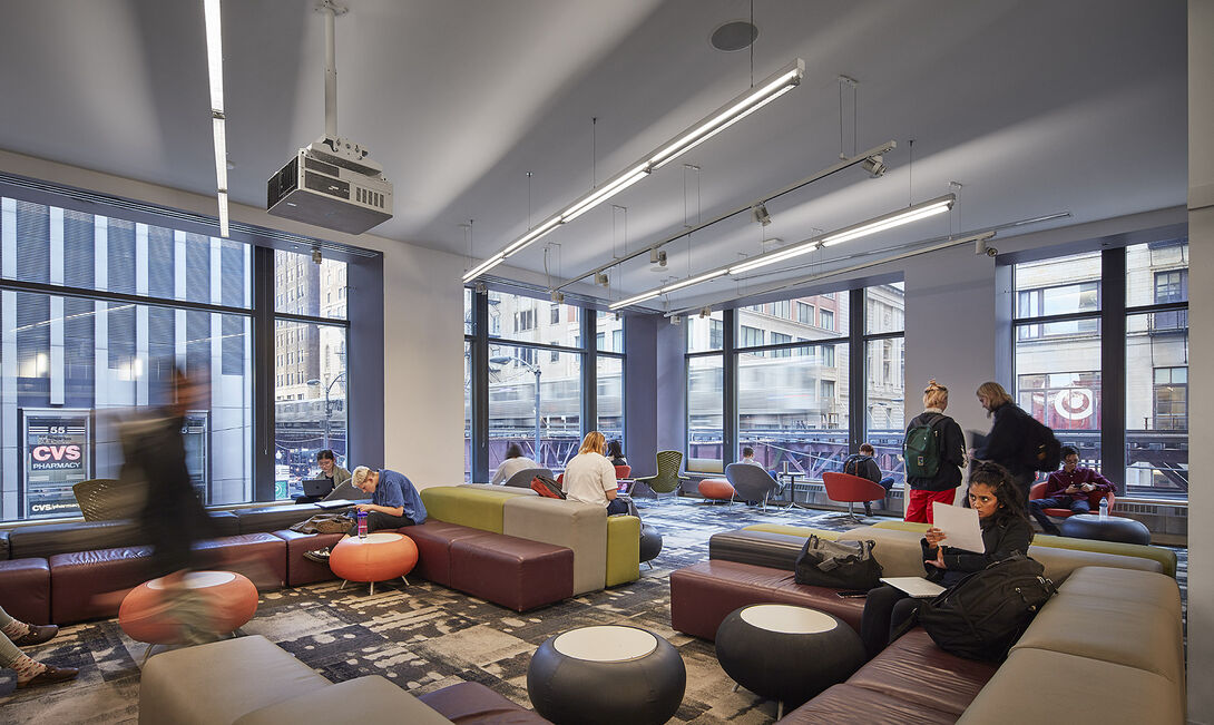 Interior shot of the SAIC Sharp Building.
