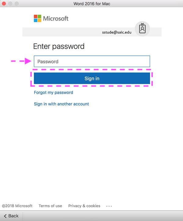 An image of a sign in page for an Office 365 account.