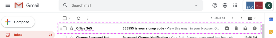 An image of a Gmail inbox.