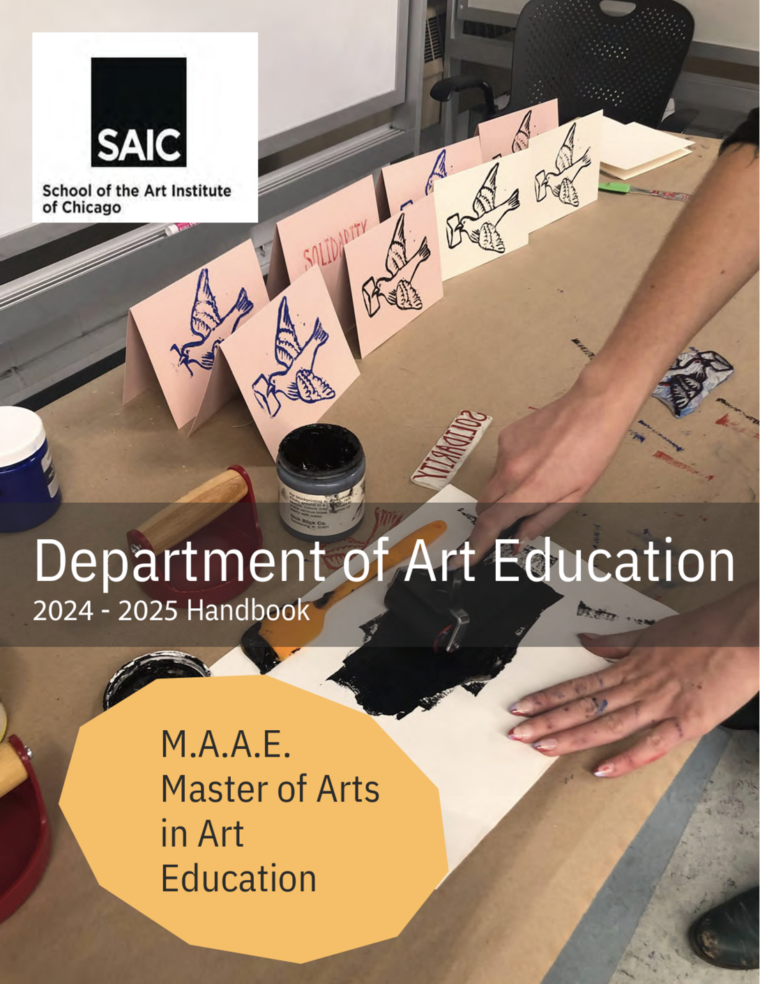 Cover of the Master of Arts in Art Education handbook