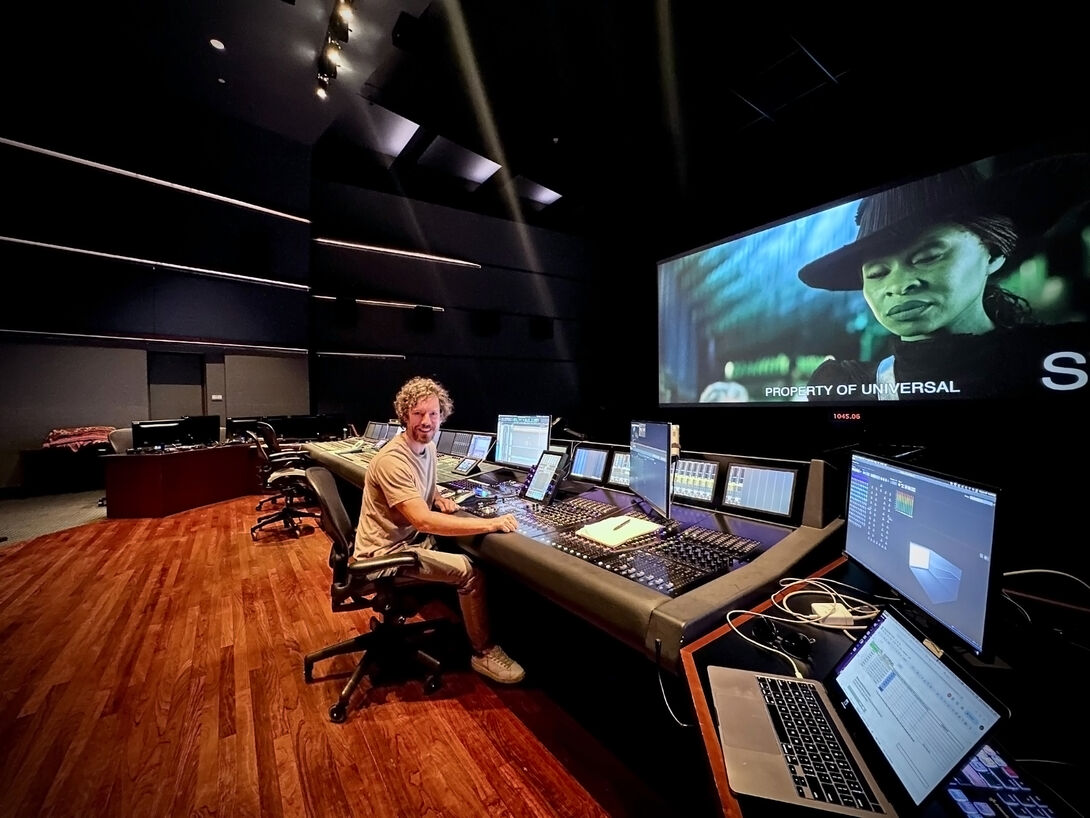 John Marquis at the sound board working on Wicked