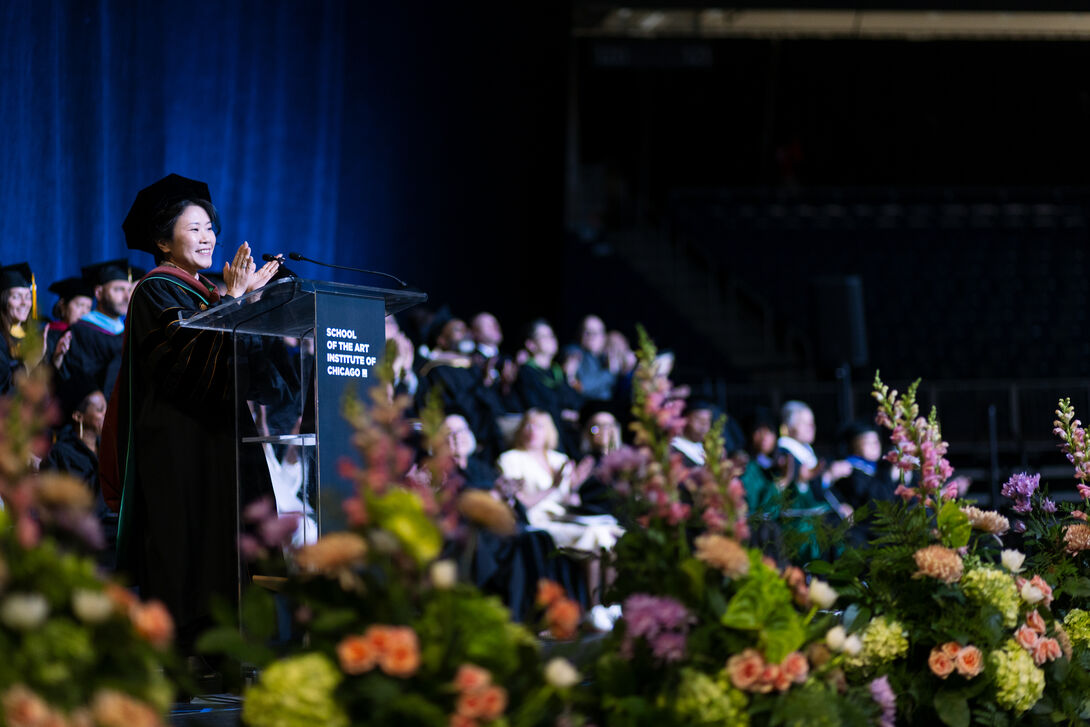 Jiseon Lee Isbara at Commencement