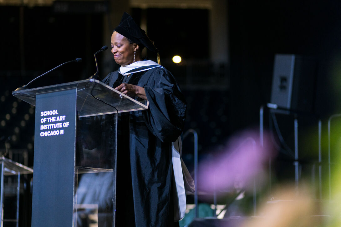 Amanda Williams gives the 2025 Commencement address