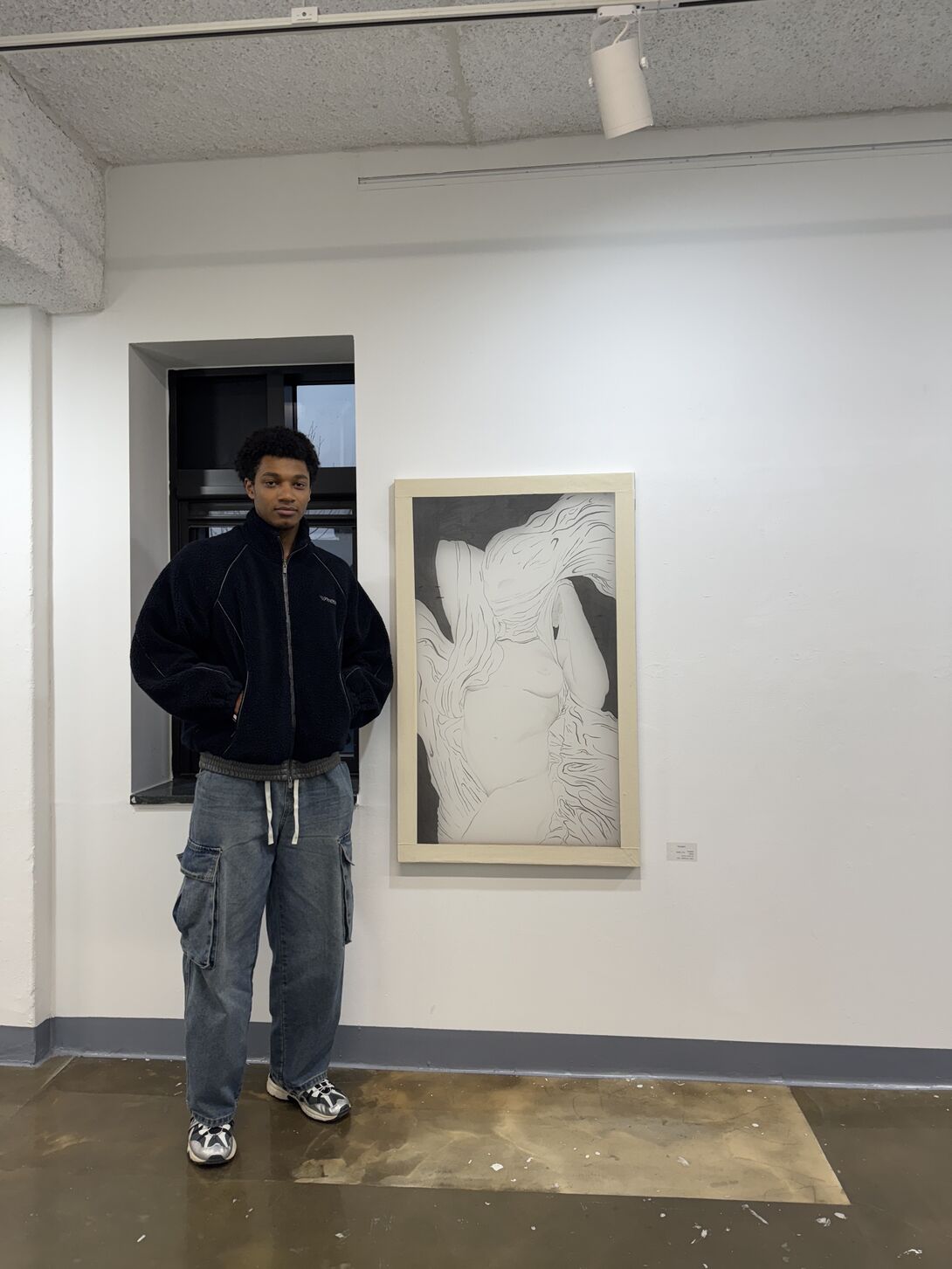 Martin poses with his final project.