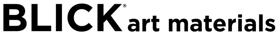 Black and white BLICK art materials logo.