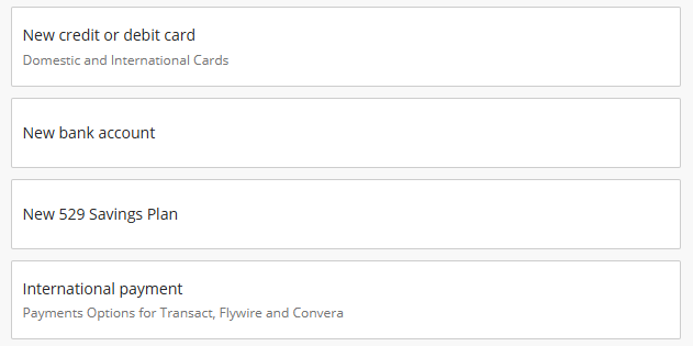 List of Payment Options offered on Transact
