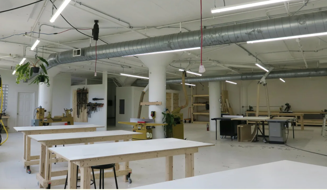 interior of a woodworking studio