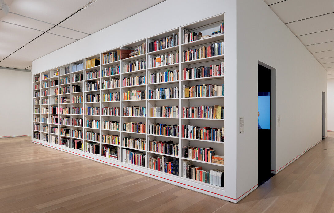 Gregg Bordowitz: I Wanna Be Well, 2019 exhibition, recreation of Bordowitz’s personal library at the Art Institute of Chicago museum Gregg Bordowitz: I Wanna Be Well, 2019 exhibition, recreation of Bordowitz’s personal library at the Art Institute of Chicago museum