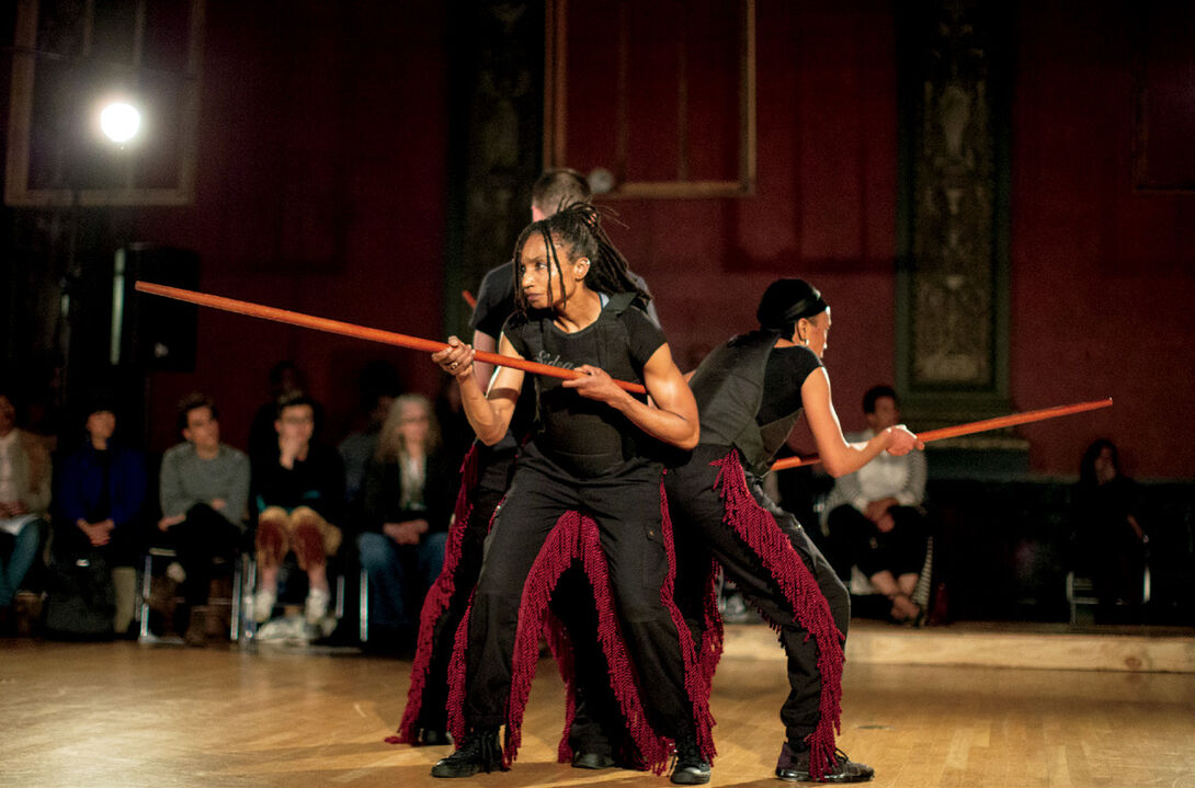 Jefferson Pinder, This Is Not a Drill, 2019, performance at the Chicago Cultural Center Jefferson Pinder, This Is Not a Drill, 2019, performance at the Chicago Cultural Center