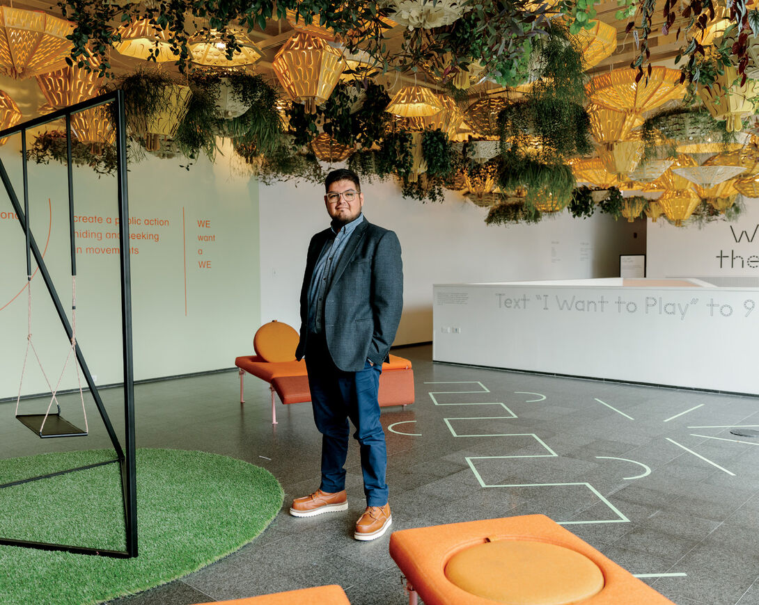 Gibran Villalobos (Dual MA 2015) in the MCA’s free public space, The Commons. 42 43 FALL 2019 Gibran Villalobos (Dual MA 2015) in the MCA’s free public space, The Commons. 42 43 FALL 2019