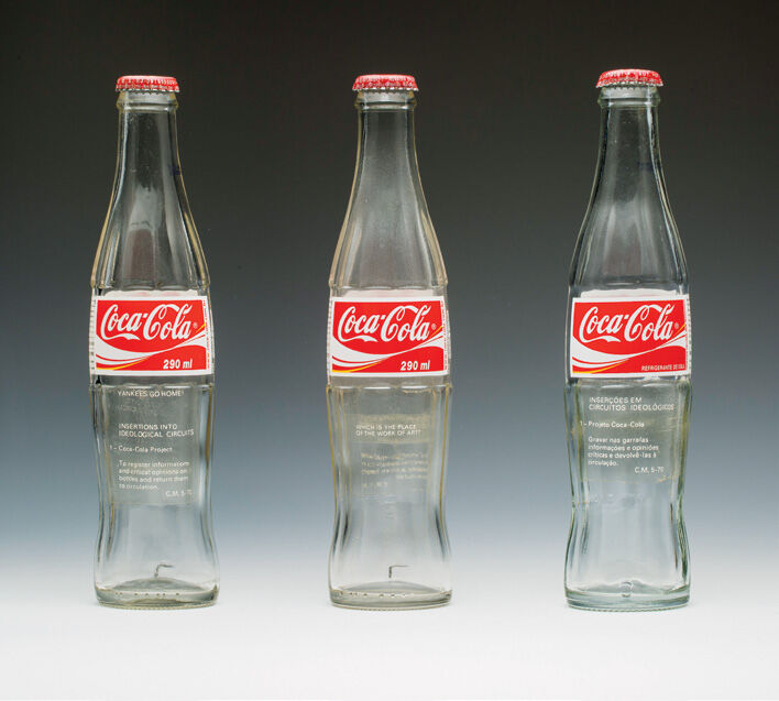 Cildo Meireles, Insertions into Ideological Circuits: Coca-Cola Project, 1970 (ongoing) Cildo Meireles, Insertions into Ideological Circuits: Coca-Cola Project, 1970 (ongoing)